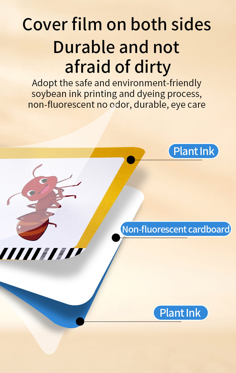 Blue (112 cards, pure English) Kids Interactive Early Education Toy: Combination Card Reader & LCD Drawing Board for Toddlers