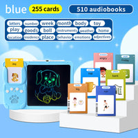 Thumbnail for Blue (255 cards, pure English) Kids Interactive Early Education Toy: Combination Card Reader & LCD Drawing Board for Toddlers
