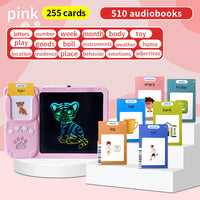 Thumbnail for Pink (255 cards, pure English) Kids Interactive Early Education Toy: Combination Card Reader & LCD Drawing Board for Toddlers