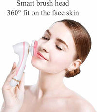 Thumbnail for Blue 3-Head Electric Facial Cleansing Brush - Rechargeable Spin Scrubber Kit