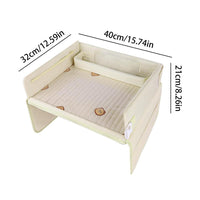 Thumbnail for Kids Car Seat Travel Tray - Waterproof Lap Desk with Storage Pockets (Beige Bear - Square)