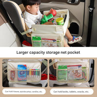 Thumbnail for Kids Car Seat Travel Tray - Waterproof Lap Desk with Storage Pockets (Beige Bear - Square)