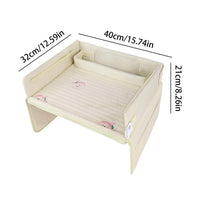 Thumbnail for Kids Car Seat Travel Tray - Waterproof Lap Desk with Storage Pockets (Beige bunny - Round)