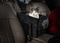 Thumbnail for Black Pet Car Booster Seat for Small Dogs & Cats - Safe Travel Carrier Bed