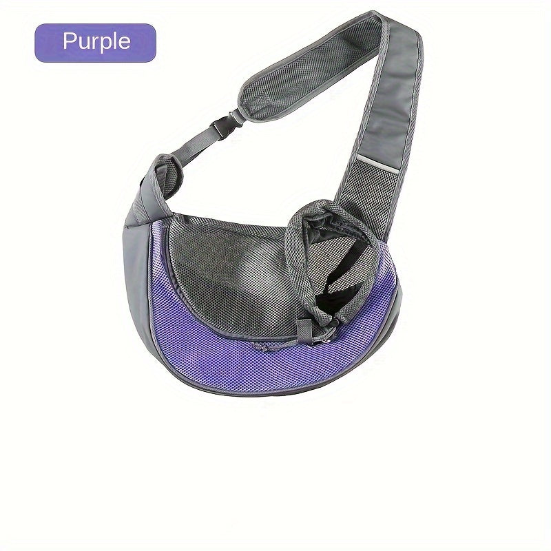 Purple Portable Oxford Fabric Pet Carrier for Cats and Puppies (Size L)