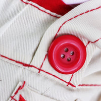 Thumbnail for Red Cute Sailor Dog Outfit - Striped Shirt & Anchor Overalls for Small Dogs (Size : S )