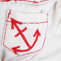 Thumbnail for Red Cute Sailor Dog Outfit - Striped Shirt & Anchor Overalls for Small Dogs (Size : XL )