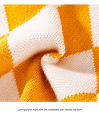 Thumbnail for Classic Argyle Dog Sweater - Yellow & White Knit for Corgis & Medium Breeds (Size : S)