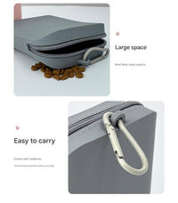 Thumbnail for Black Silicone Dog Treat Pouch (Set of 2) - Waterproof, Portable for Training & Walks