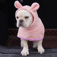 Thumbnail for Pink Hooded Dog Bathrobe - Super Absorbent, Adjustable Fit, Cozy Pet Towel (Size : XL)
