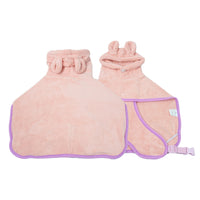Thumbnail for Pink Hooded Dog Bathrobe - Super Absorbent, Adjustable Fit, Cozy Pet Towel (Size : XL)