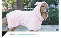 Thumbnail for Purple Hooded Dog Bathrobe - Super Absorbent, Adjustable Fit, Cozy Pet Towel (Size : M)