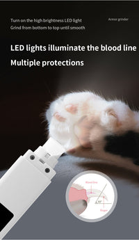 Thumbnail for White Professional Pet Nail Grinder Kit - LCD, LED, Laser, for Dogs & Cats