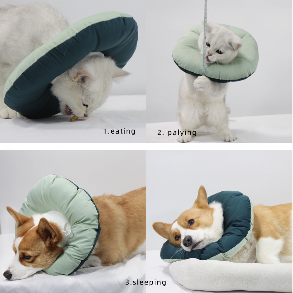 Green Adjustable Soft Elizabethan Collar for Pets - Comfortable Recovery Aid - XL
