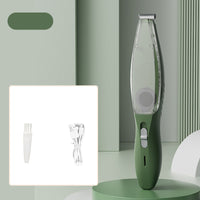 Thumbnail for Green Rechargeable Pet Grooming Clipper with Built-in Vacuum - Low Noise Hair Trimmer for Dogs & Cats