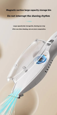 Thumbnail for White Rechargeable Pet Grooming Clipper with Built-in Vacuum - Low Noise Hair Trimmer for Dogs & Cats