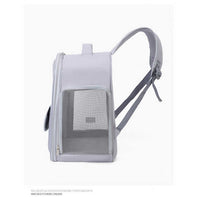 Thumbnail for Grey Spacious Pet Carrier Backpack with Clear Window - Comfortable Travel Bag for Cats & Small Dogs