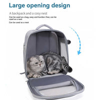 Thumbnail for Beige And Pink Spacious Pet Carrier Backpack with Clear Window - Comfortable Travel Bag for Cats & Small Dogs