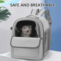 Thumbnail for Beige And Green Spacious Pet Carrier Backpack with Clear Window - Comfortable Travel Bag for Cats & Small Dogs