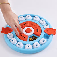 Thumbnail for Blue Interactive Pet Puzzle Feeder Toy - Slow Eating & Mental Stimulation Game for Dogs & Cats