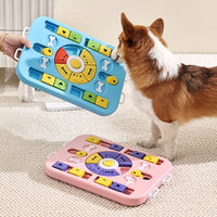 Thumbnail for Pink Advanced Interactive Dog Puzzle Toy - Multi-Mechanism Treat Dispensing Slow Feeder for Mental Enrichment