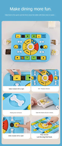 Thumbnail for Pink Advanced Interactive Dog Puzzle Toy - Multi-Mechanism Treat Dispensing Slow Feeder for Mental Enrichment