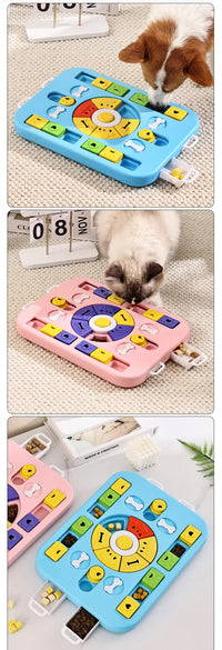 Thumbnail for Pink Advanced Interactive Dog Puzzle Toy - Multi-Mechanism Treat Dispensing Slow Feeder for Mental Enrichment