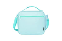 Thumbnail for Orange Sparkling Rainbow Heart Insulated Lunch Bag for Kids - Portable School Lunch Box with Shoulder Strap