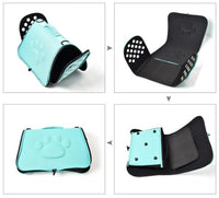 Thumbnail for Blue Stylish EVA Pet Carrier Bag - Lightweight Portable & Breathable Travel Crate for Small Dogs & Cats