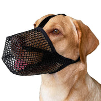 Thumbnail for 2 Pcs Size XL Black Breathable Mesh Dog Muzzle - Anti-Barking, Biting & Chewing - Adjustable & Comfortable Nylon Muzzle for Dogs