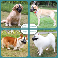 Thumbnail for 2 Pcs Size XL Black Breathable Mesh Dog Muzzle - Anti-Barking, Biting & Chewing - Adjustable & Comfortable Nylon Muzzle for Dogs