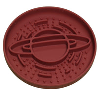 Thumbnail for Dark Red Silicone Planet Slow Feeder Dog Bowl - 2-in-1 Anti-Choke Lick Mat for Healthy Eating & Fun