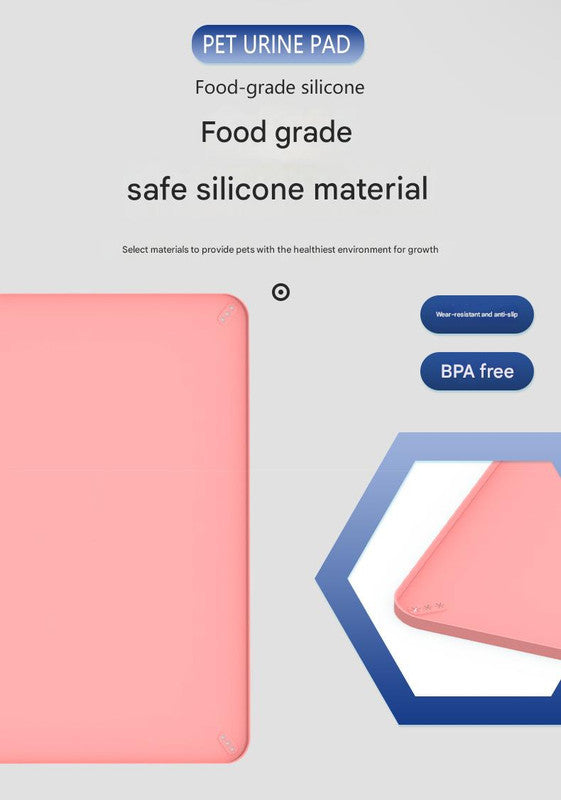 Black Reusable Silicone Pet Pee Pad Holder - Non-Slip Training Tray with Spill-Proof Edges for Dogs & Puppies(81cm x 54cm)