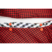 Thumbnail for Black and Red Checkered Comfortable Pet Sling Carrier for Small Dogs & Cats - Breathable Cotton Checkered Bag, Hands-Free, Safety Features