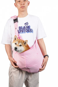 Thumbnail for Pink Breathable Pet Sling Carrier for Small Dogs & Cats - Adjustable Hands-Free Travel Pouch with Safety Leash & Pocket