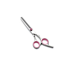 Thumbnail for Pink and Silver Complete 5-Piece Pet Grooming Scissors Kit - Stainless Steel Straight, Curved & Thinning Shears with Comb & PU Case (6.0 Inch)
