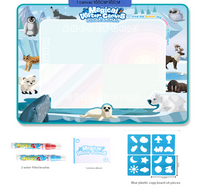Thumbnail for South And North Poles Giant Aqua Magic Doodle Mat 100x80cm - Mess-Free Reusable Water Drawing Pad for Creative Kids