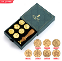 Thumbnail for Present 2-Piece Retro Sealing Wax Stamp Set - 11.3 x 11.3 x 3.6 cm DIY Gift Box Kit for Handmade Crafts