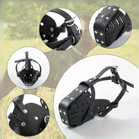 Thumbnail for M Adjustable Leather Dog Muzzle for Large Breeds, Anti-Bite and Anti-Bark