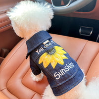 Thumbnail for M Around 8kg Sunshine Denim Chic Denim Pet Vest - Stylish Jean Jacket for Dogs & Cats - Spring, Summer & Autumn Fashion