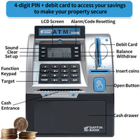 Thumbnail for Kids ATM Savings Bank - Electronic Piggy Bank with Debit Card, PIN(Pink)