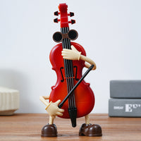 Thumbnail for Dancing Musical Instrument Figurines - Wind-Up Guitar & Cello Toys with Moving Parts(Violin)