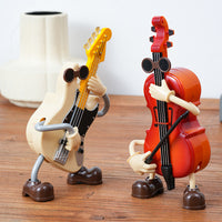 Thumbnail for Dancing Musical Instrument Figurines - Wind-Up Guitar & Cello Toys with Moving Parts(Guitar)