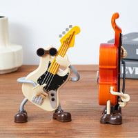 Thumbnail for Dancing Musical Instrument Figurines - Wind-Up Guitar & Cello Toys with Moving Parts(Guitar)