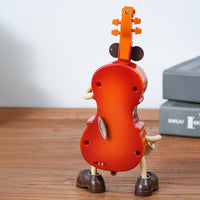 Thumbnail for Dancing Musical Instrument Figurines - Wind-Up Guitar & Cello Toys with Moving Parts(Guitar)