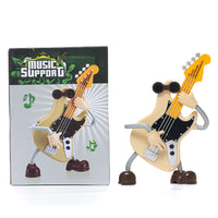 Thumbnail for Dancing Musical Instrument Figurines - Wind-Up Guitar & Cello Toys with Moving Parts(Guitar)
