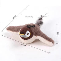 Thumbnail for Interactive Flapping Wing Bird Toy for Cats & Dogs,Motion Activated with Sound(Lomi Brown Sparrow)
