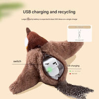 Thumbnail for Interactive Flapping Wing Bird Toy for Cats & Dogs,Motion Activated with Sound(Milo Gray Penguin)