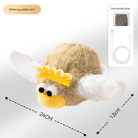 Thumbnail for Interactive Flapping Wing Bird Toy for Cats & Dogs,Motion Activated with Sound(Fat Golden Bird)