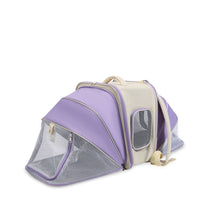 Thumbnail for Expandable Pet Carrier Backpack for Cats & Small Dogs - Breathable Mesh, Multiple Entrances(Purple)